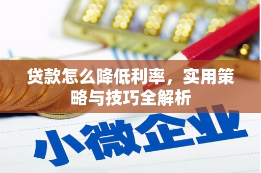 缙云贷款怎么降低利率，实用策略与技巧全解析