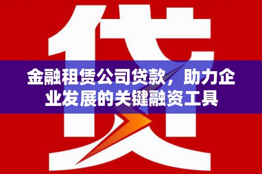 缙云金融租赁公司贷款，助力企业发展的关键融资工具
