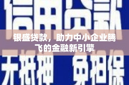 缙云银盛贷款，助力中小企业腾飞的金融新引擎
