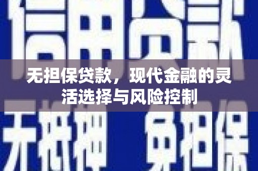 缙云无担保贷款，现代金融的灵活选择与风险控制