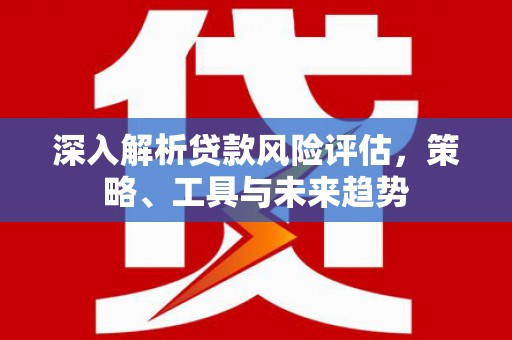 缙云深入解析贷款风险评估，策略、工具与未来趋势