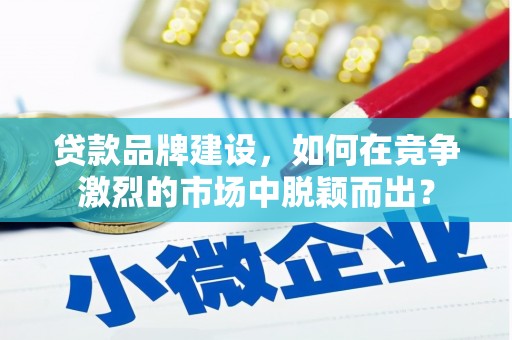 缙云贷款品牌建设，如何在竞争激烈的市场中脱颖而出？