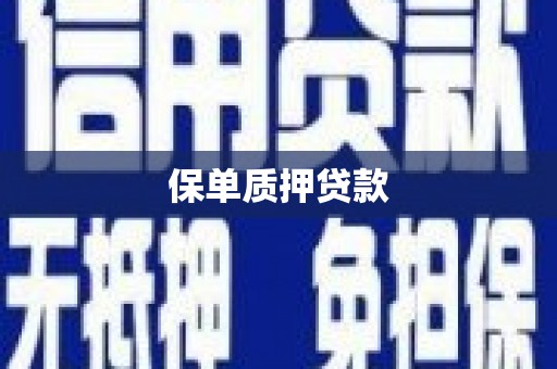 缙云保单质押贷款