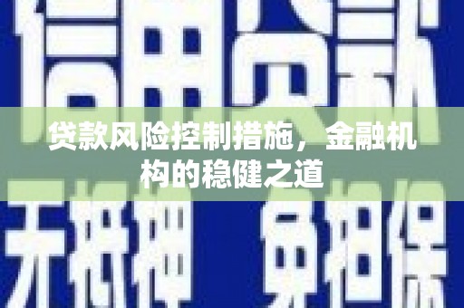 缙云贷款风险控制措施，金融机构的稳健之道