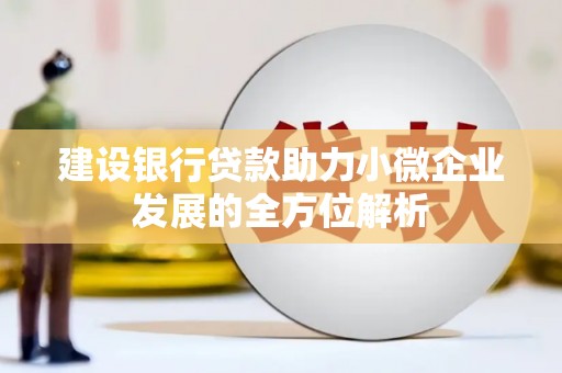 缙云建设银行贷款助力小微企业发展的全方位解析